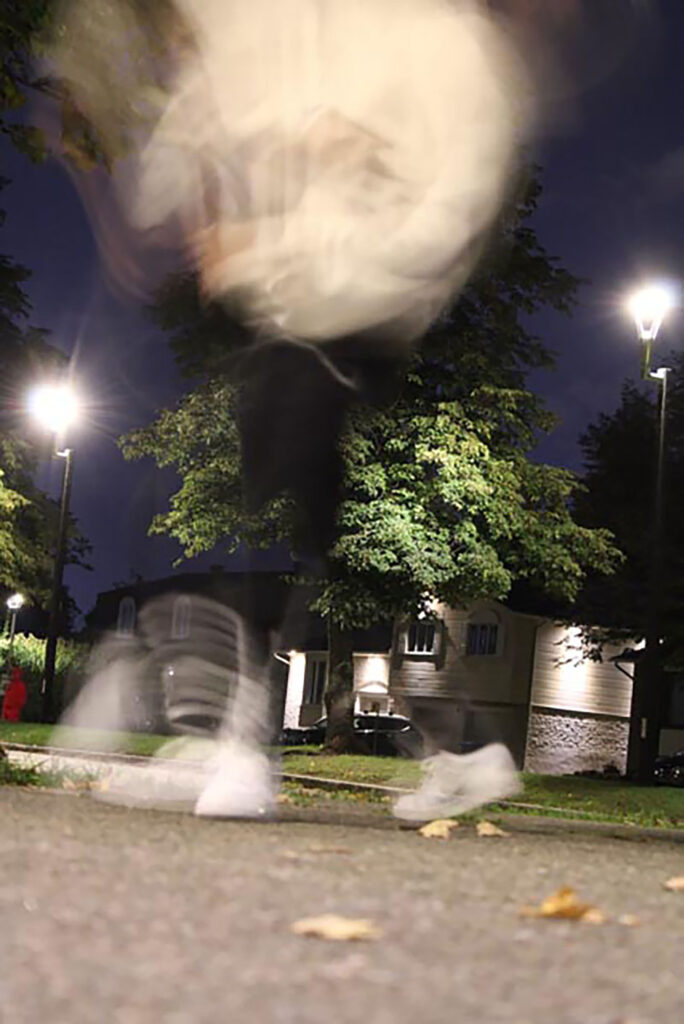 Dancing during long exposure shot, creative photography 