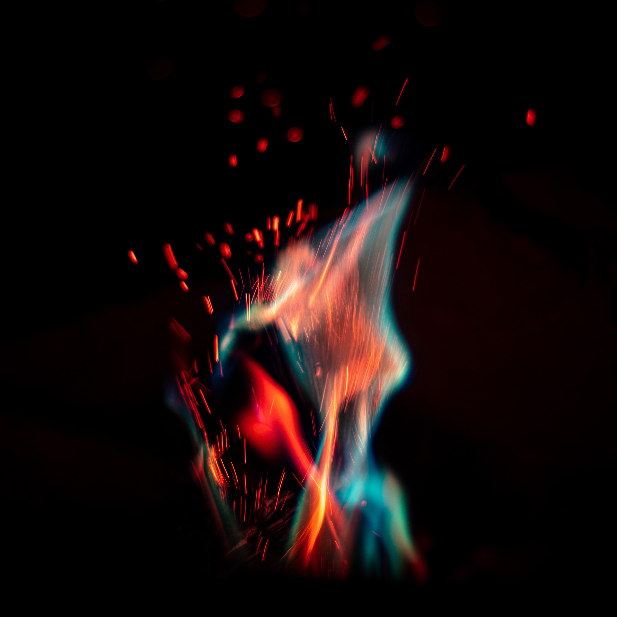 colorful fire