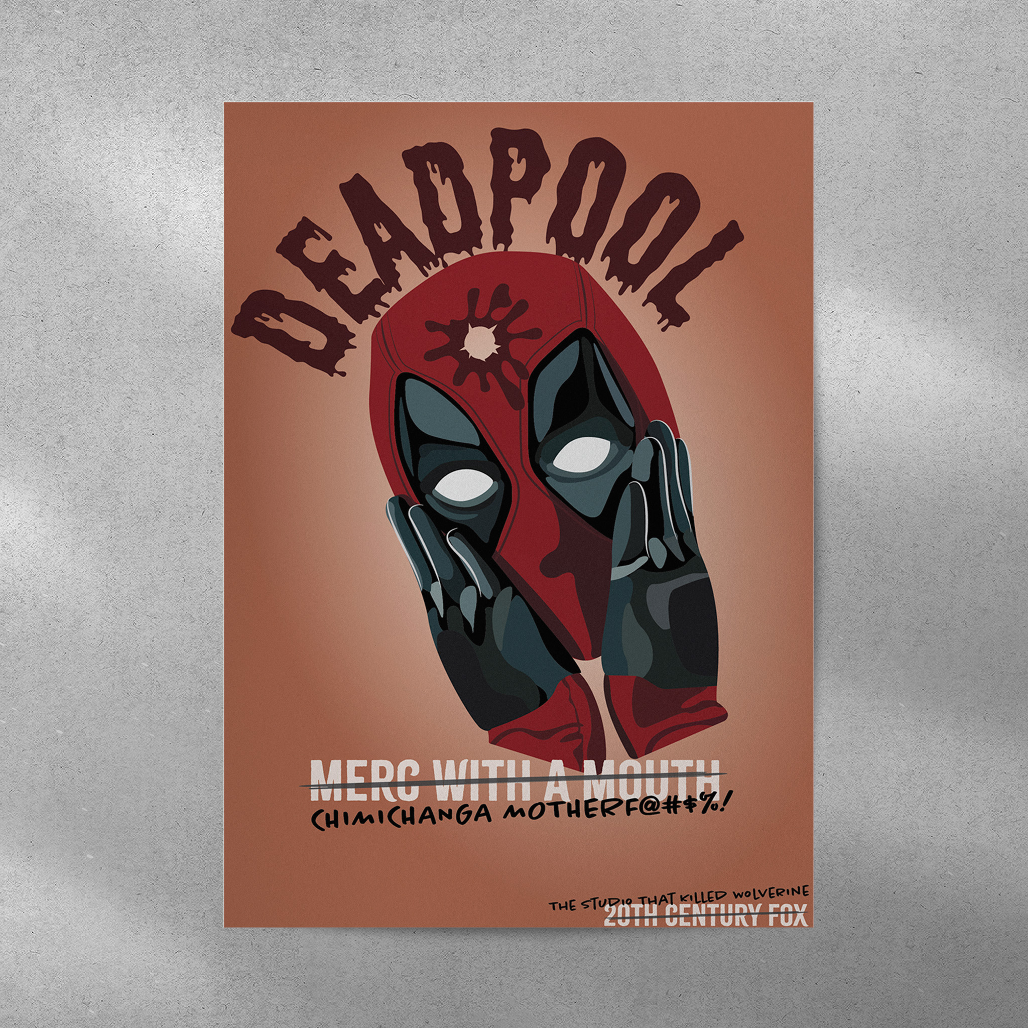 deadpool movie poster mockup